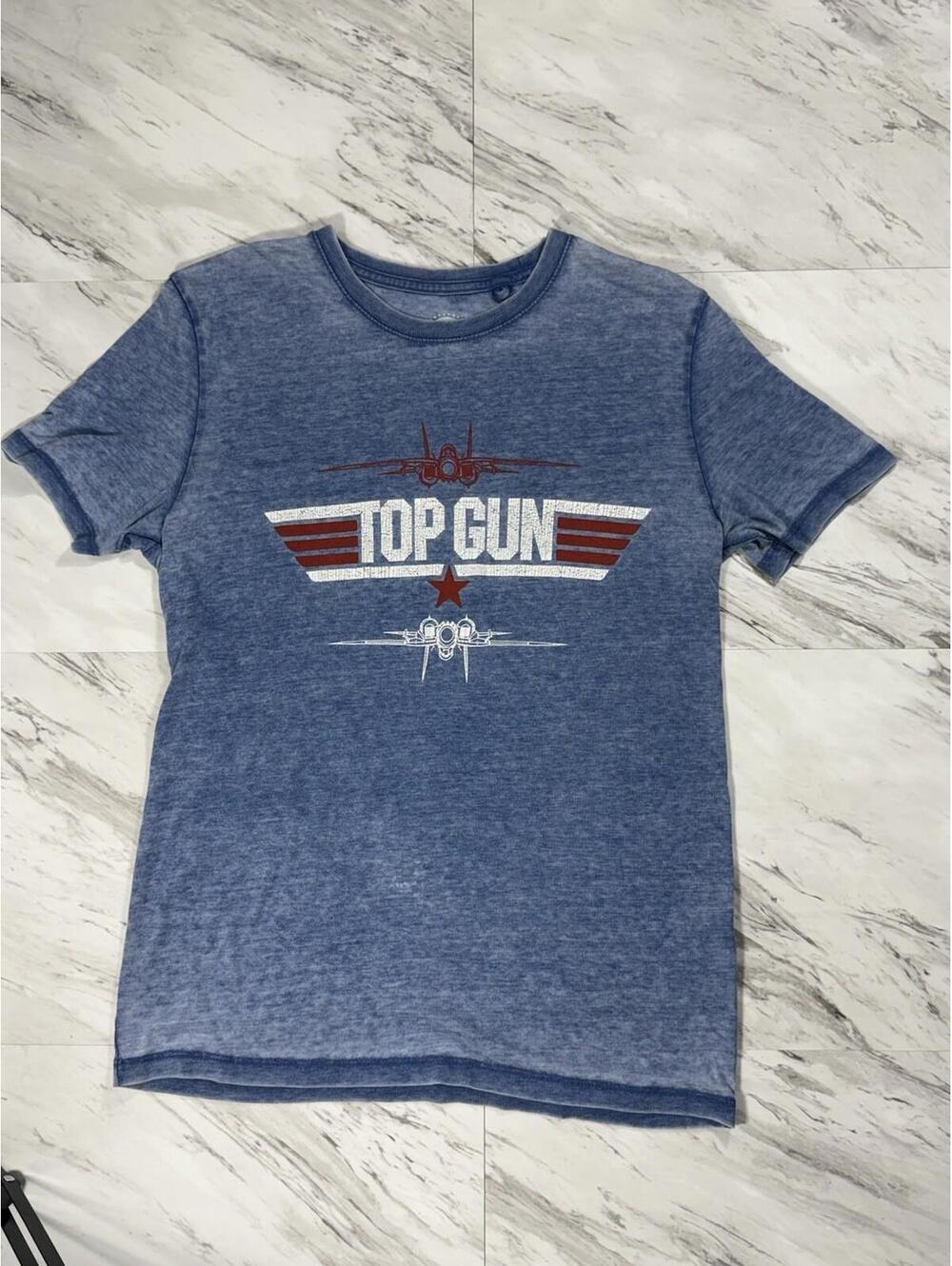 Lucky Brand Top Gun Fighter Jet Graphic Tee Blue Men’s S #8
